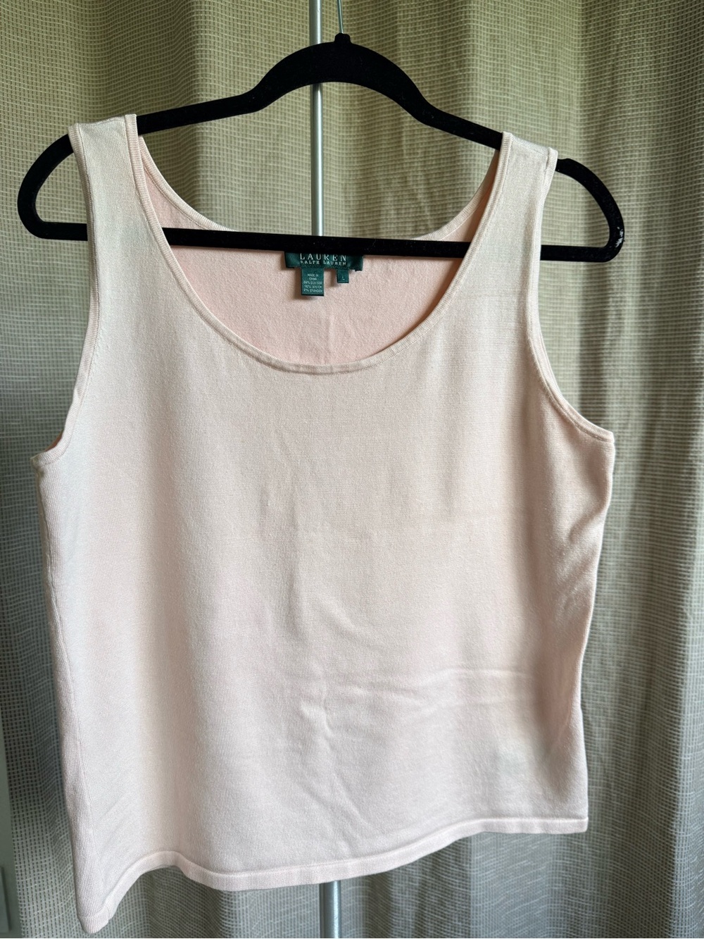 Ralph Lauren Pale Pink Scoop Neck Tank - Picture 1 of 4